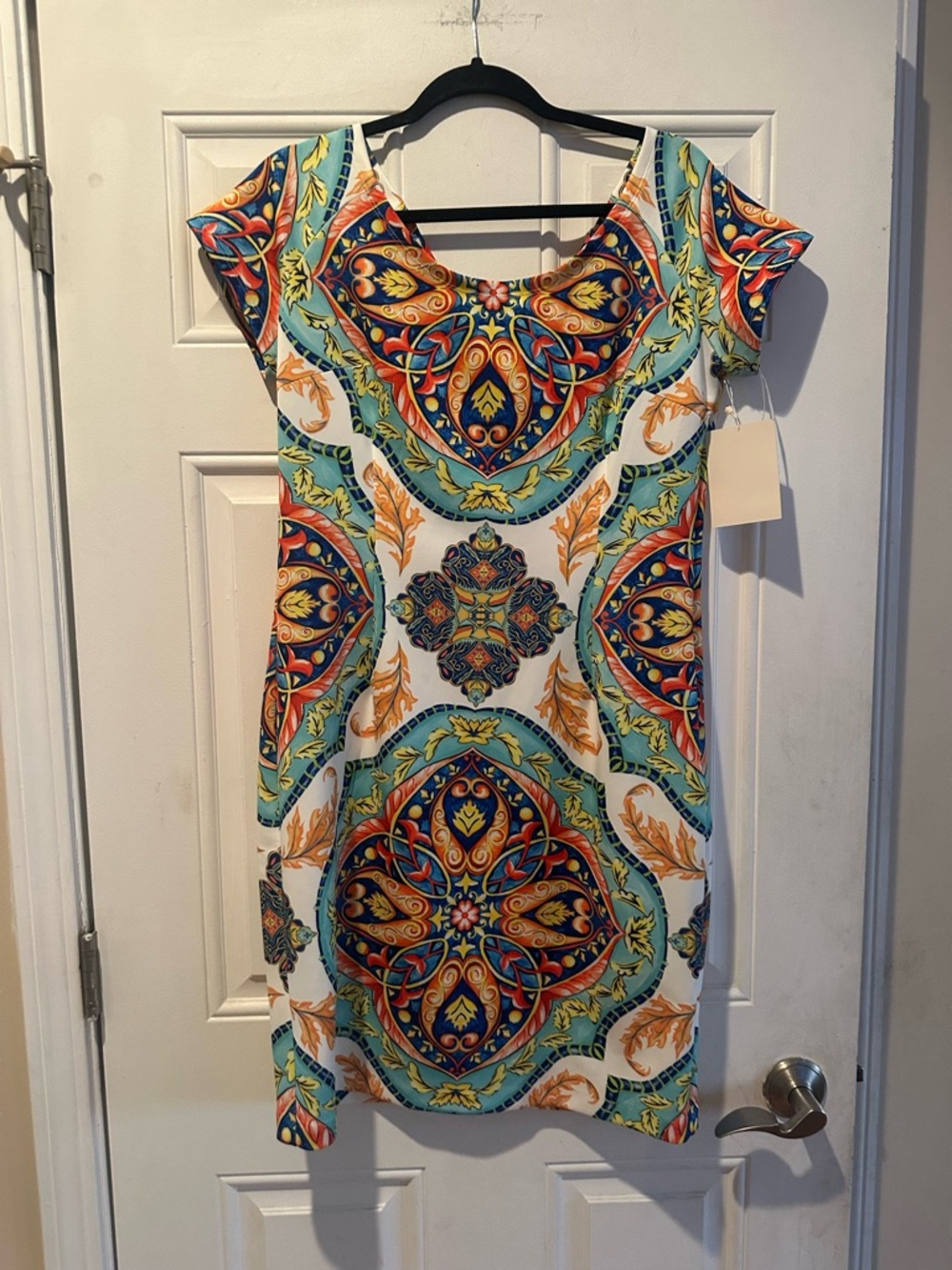 Alexia Admor Multicolor Medallion-Print Mini Dress - Turquoise, Navy & Orange